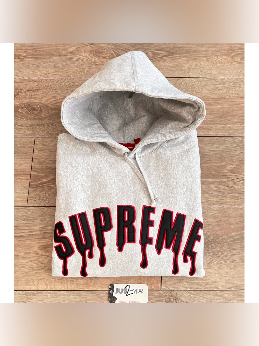 Supreme Ghostface Arc Hooded Sweatshirt “Ash Grey” XL